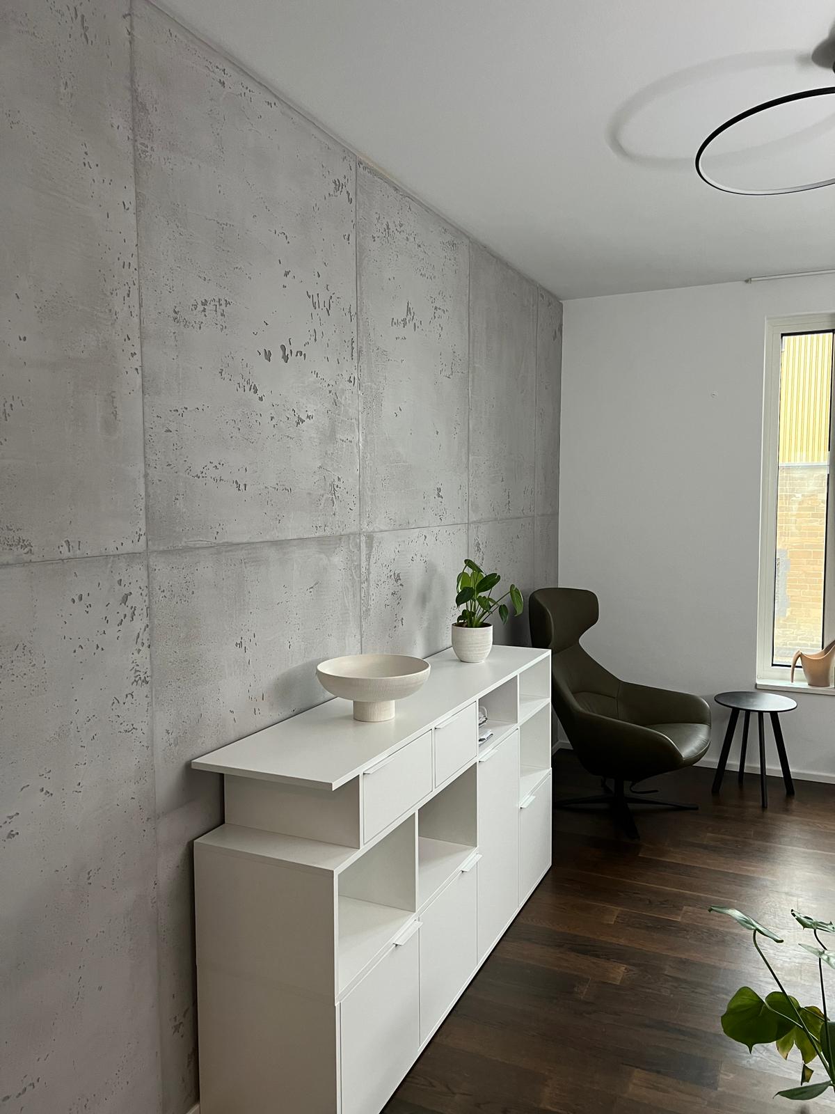 Wanddesign in Beton-Optik
